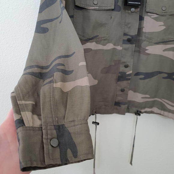 Rails Collins Sage Camo Linen Jacket Women's Size Large - Picture 8 of 15